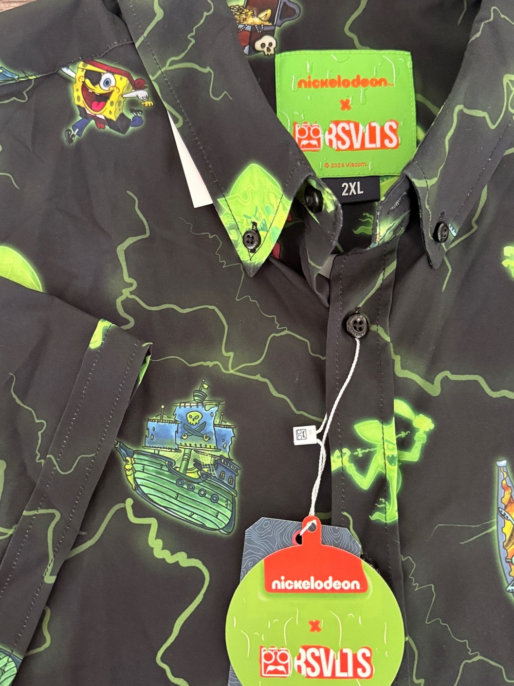 RSVLTS x Nickelodeon Spongebob “Property of the Flying Dutchman” Button Up